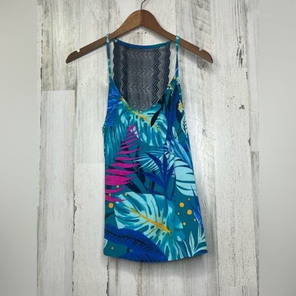 Soma Women's Cool Nights Racerback Sleep Cami Pajama Top Blue Pink Small - Picture 3 of 10